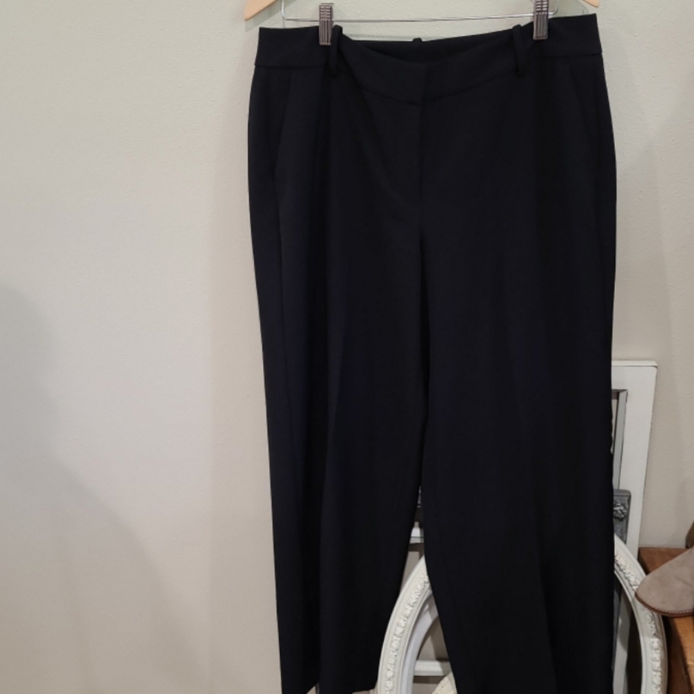 Lane Bryant Women's SZ 14 black dress‎ pants front back pockets front zip close